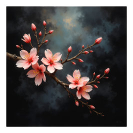 Vietnamesische Pfirsichblüten-Kunst Fotodruck