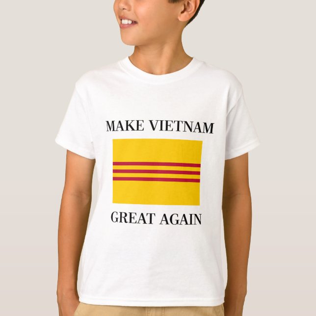 Vietnamesische Südflagge - machen Sie Vietnam groß T-Shirt (Vorderseite)