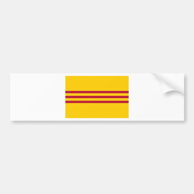 Vietnamesische Südflagge - Vietnam Cờ vàng Ba sọc Autoaufkleber (Vorne)