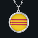 Vietnamesische Südflagge - Vietnam Cờ vàng Ba sọc Versilberte Kette<br><div class="desc">Vietnamesische Südflagge - Vietnam Cờ vàng Ba sọc đỏ - Flagge von Südvietnam - vietnamesische Südflagge - Flagge der Republik von Vietnam (Erb-und Freiheits-Flagge - Lá cờ Tự tun Sie và Di Sản) - Quốc kỳ Việt Nam Cộng hòa - Cờ Ba que - nam, südwärts Vietnamese, Südvietnam, vietnamesische Südflagge,...</div>