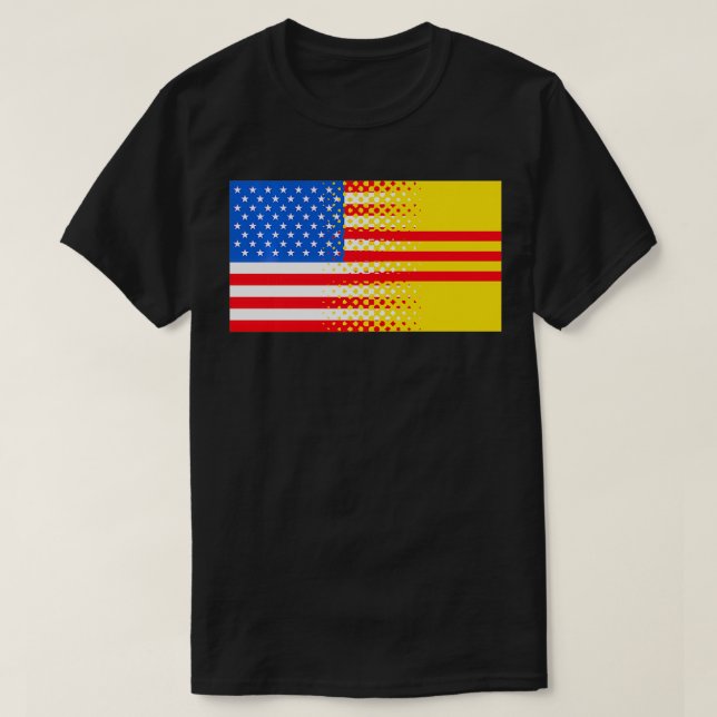Vietnamesischer Amerikaner Südvietnam Flag Geschen T-Shirt (Design vorne)