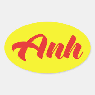 Vietnamesischer Bruder - Anh ~ TietDeskVietLanguag Ovaler Aufkleber