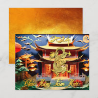 Vietnamesischer Drache Neujahr 2024 Tempel HPc