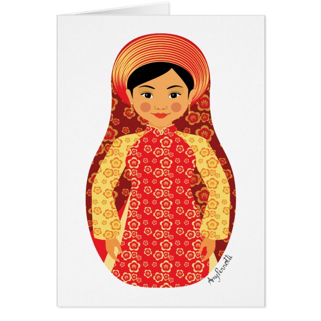 Vietnamesischer Feuerausweis Matryoshka (Vorne)