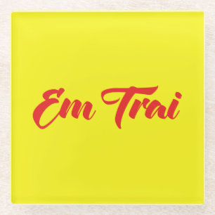 Vietnamesischer (junger) Bruder - Em Trai ~ Tiếng  Glasuntersetzer