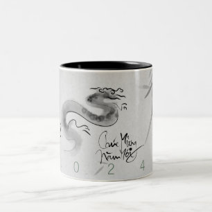 Vietnamesischer Originaldrache Jahr 2024 2TM Zweifarbige Tasse