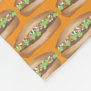 Vietnamesischer Schweinefleisch Banh Mi Sandwich F Fleecedecke