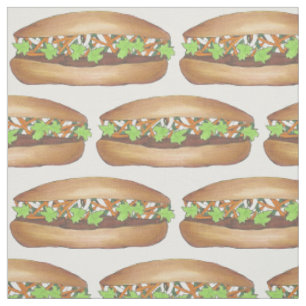 Vietnamesischer Schweinefleisch Banh Mi Sandwich F Stoff