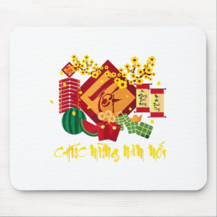 Vietnamesisches Lunar Neujahr 2026 Tet Viet Chuc M Mousepad