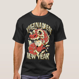 Vietnamesisches Neujahr des Hasen Katze Chinesisch T-Shirt