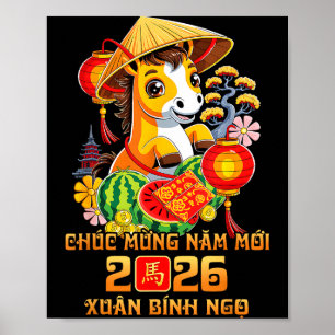 Vietnamesisches Neujahrsfest Chuc Mung Nam Moi 202 Poster