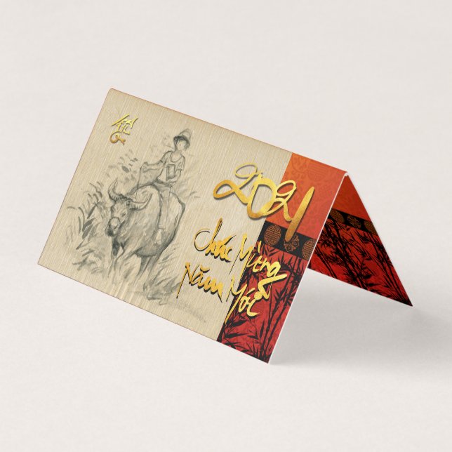 Vietnamesisches New Year Têt OX and Child 2021 Pac (Vorderseite)