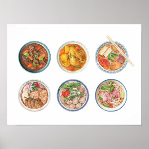 Vietnamesisches Noodles Poster