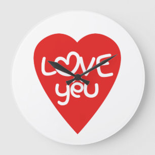 Vietnamesisches Valentine-Kristall-Liebe Yêu-Filz  Große Wanduhr