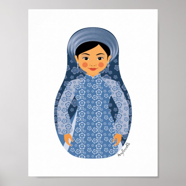 Vietnamesisches Water Matryoshka Poster (Vorne)