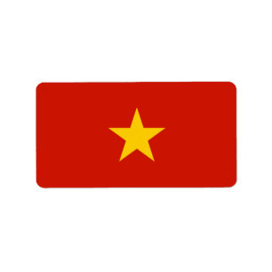 Vietnamflagge Adressaufkleber