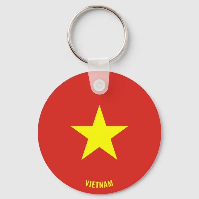 Vietnamflagge Charming Patriotic Schlüsselanhänger (Vorderseite)