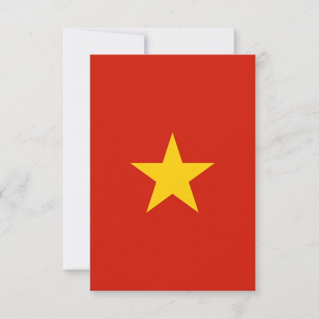 Vietnamflagge Dankeskarte (Vorderseite)