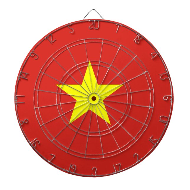 Vietnamflagge Dartscheibe (vorne)