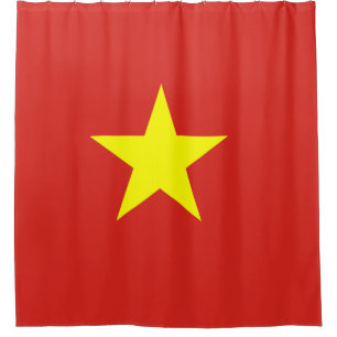 Vietnamflagge Duschvorhang