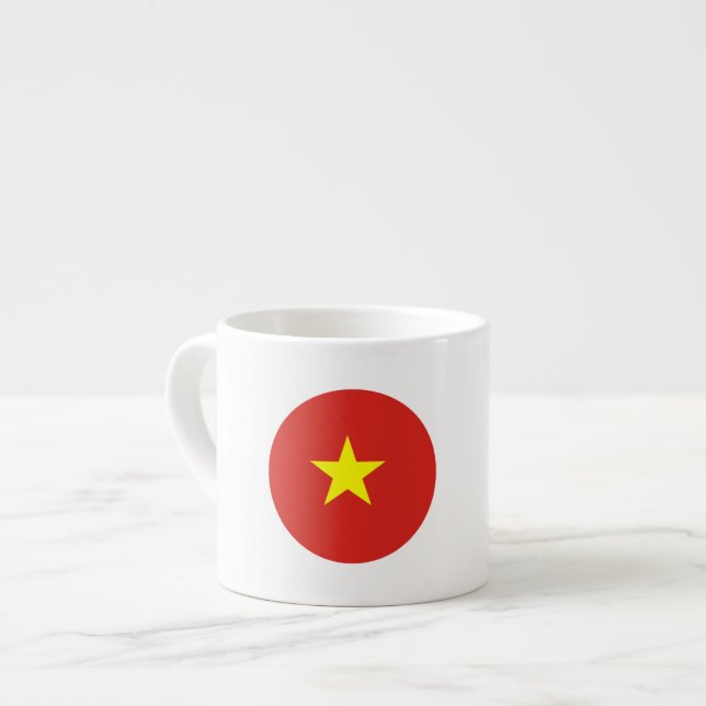 Vietnamflagge Espressotasse (Vorderseite Links)