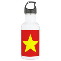 Vietnamflagge Gelbe Sterne Wasserflasche
