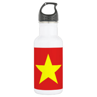 Vietnamflagge Gelbe Sterne Wasserflasche