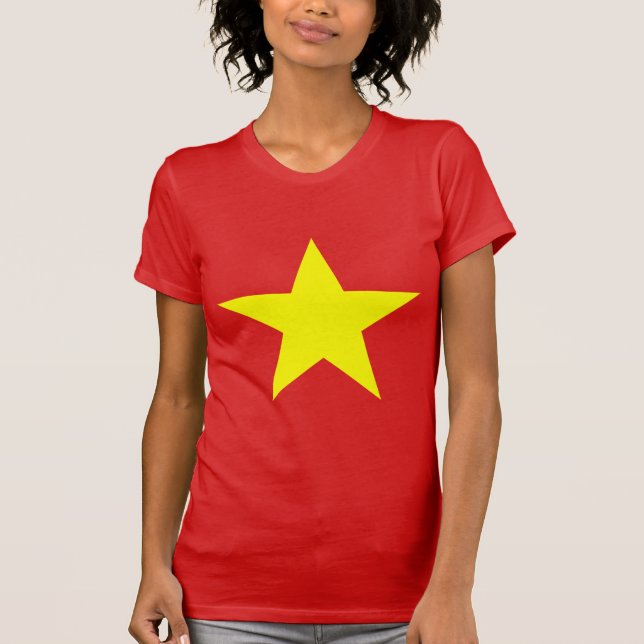 Vietnamflagge Gelber Star T - Shirt (Vorderseite)