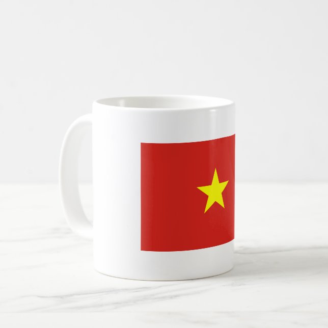 Vietnamflagge Kaffeetasse (Vorderseite Links)