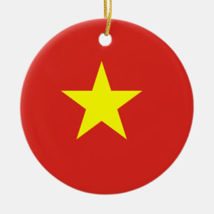 Vietnamflagge Keramik Ornament