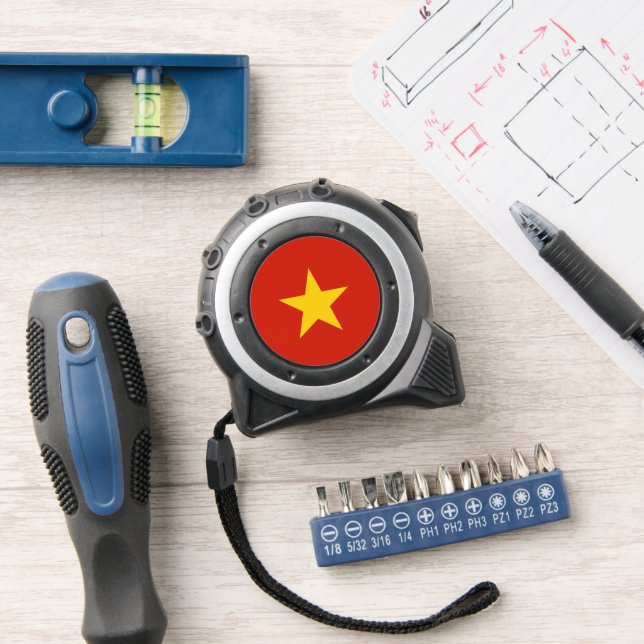 Vietnamflagge Maßband (Werkstatt)