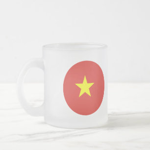 Vietnamflagge Mattglastasse