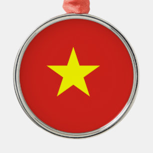 Vietnamflagge Ornament Aus Metall
