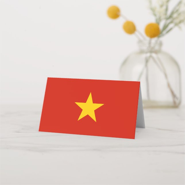 Vietnamflagge Platzkarte (Vorderseite)
