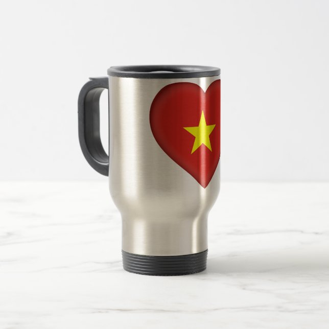 Vietnamflagge Reisebecher (Vorderseite Links)
