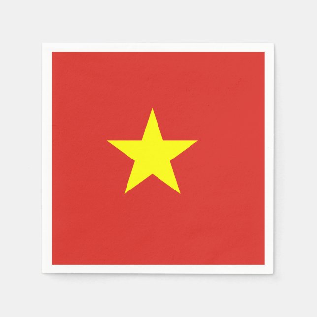 Vietnamflagge Serviette (Vorderseite)