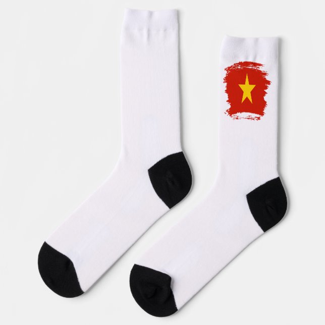 Vietnamflagge Socken (Linkes Detail)