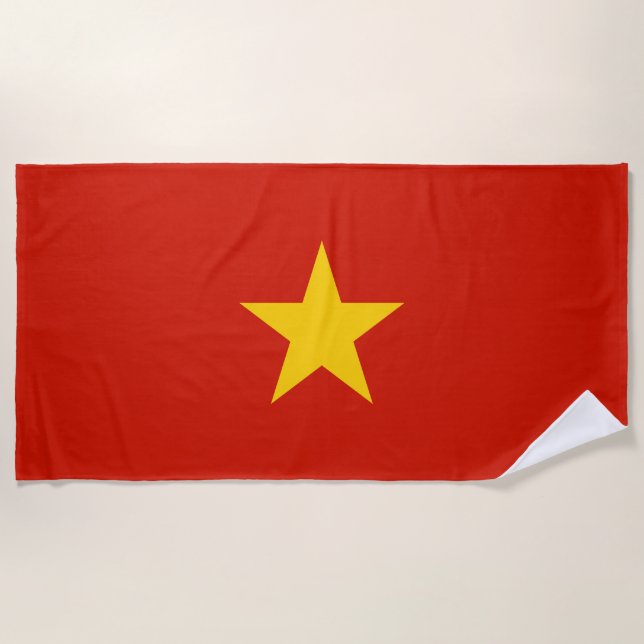 Vietnamflagge Strandtuch (Vorderseite)