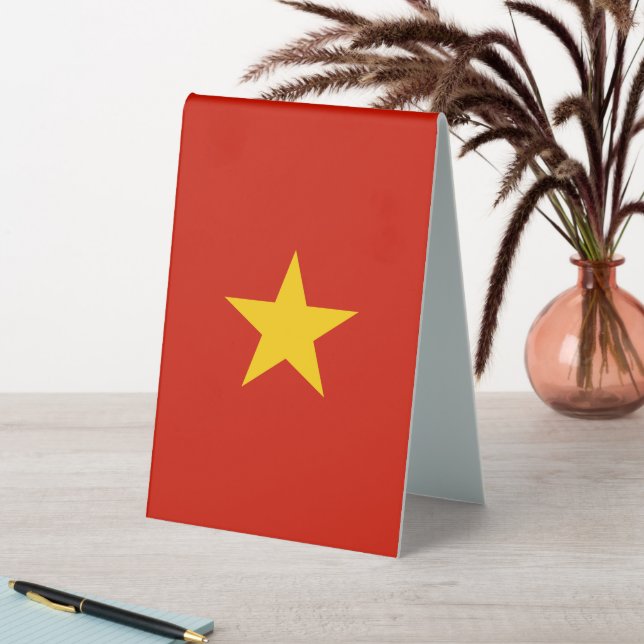 Vietnamflagge Tischaufsteller (In Situ (Tisch))