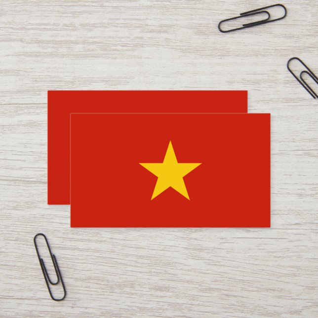 Vietnamflagge Visitenkarte (Vorderseite/Rückseite Beispiel)