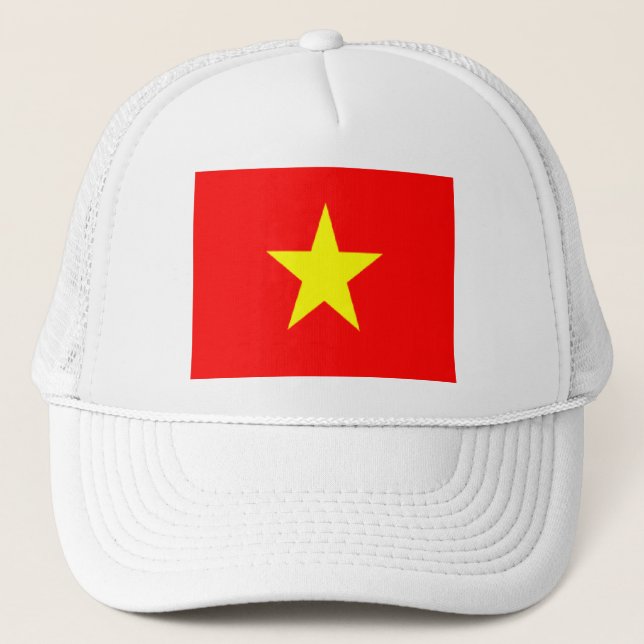 Vietnamflaggenhüte Truckerkappe (Vorderseite)
