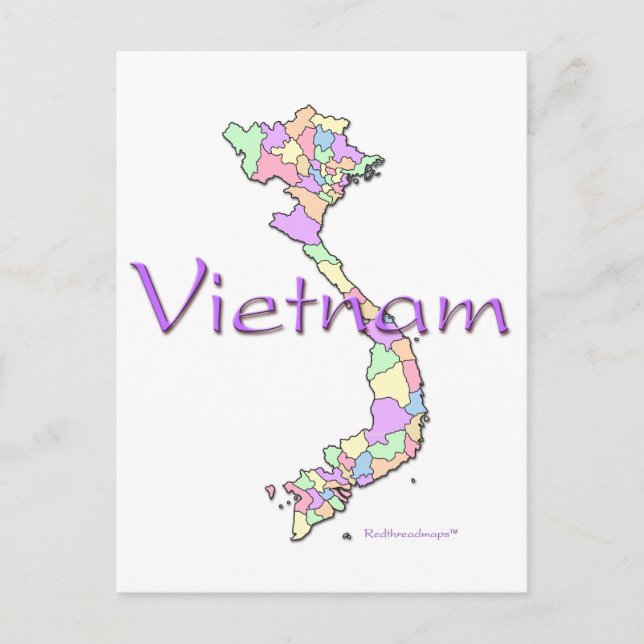 Vietnamkarte Postkarte (Vorderseite)