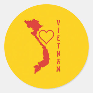 Vietnamkarte Runder Aufkleber