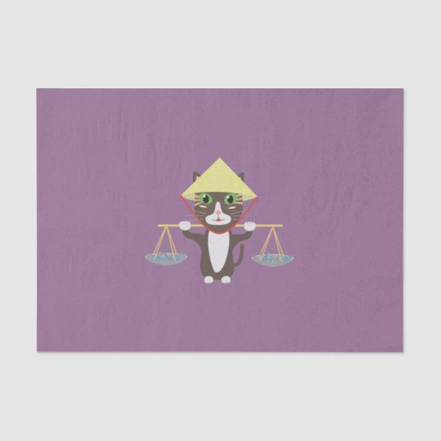 Vietnamkatze Seidenpapier (Vorderseite)