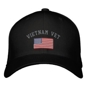 Vietnamkrieg mit amerikanischer Flagge Bestickte Kappe