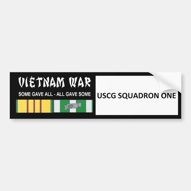 VIETNAMKRIEG-VETERAN USCG GESCHWADER-EINS AUTOAUFKLEBER (Vorne)