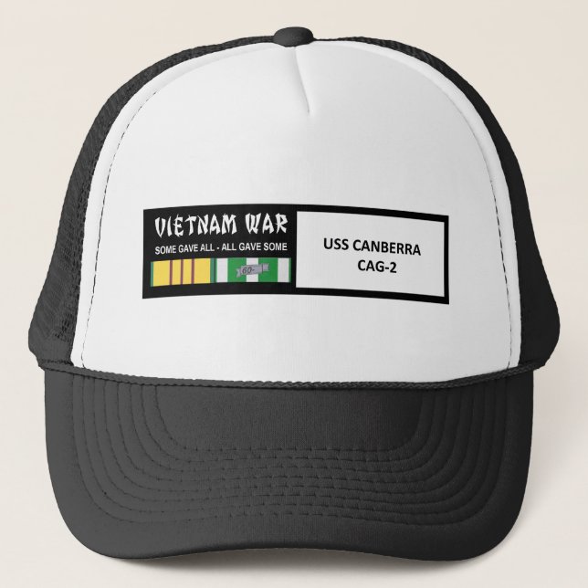 VIETNAMKRIEG-VETERAN USSS CANBERRA TRUCKERKAPPE (Vorderseite)