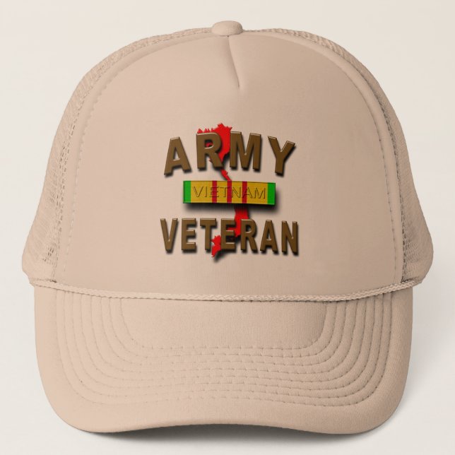 Vietnamkrieg-Veteranen-Service-Band, ARMEE Truckerkappe (Vorderseite)