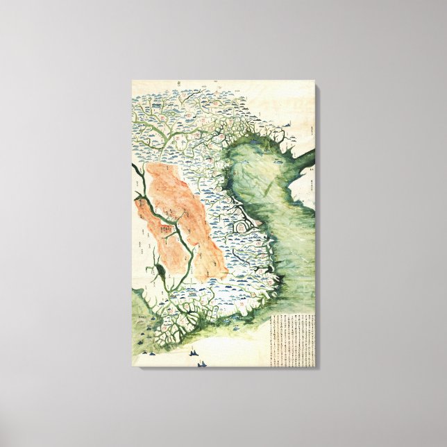 VietnamPanorama Karte Vietnam Leinwanddruck (Vorderseite)