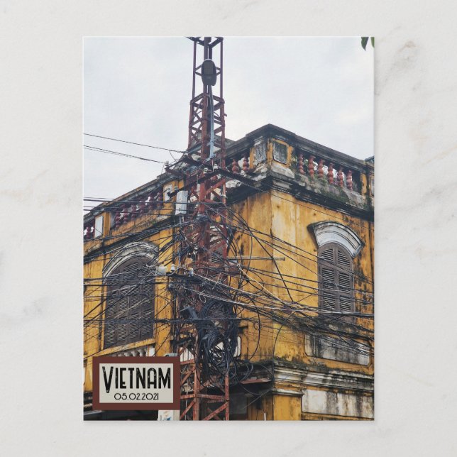 Vietnamstraße Spagheti individuell anpassbares Dat Postkarte (Vorderseite)